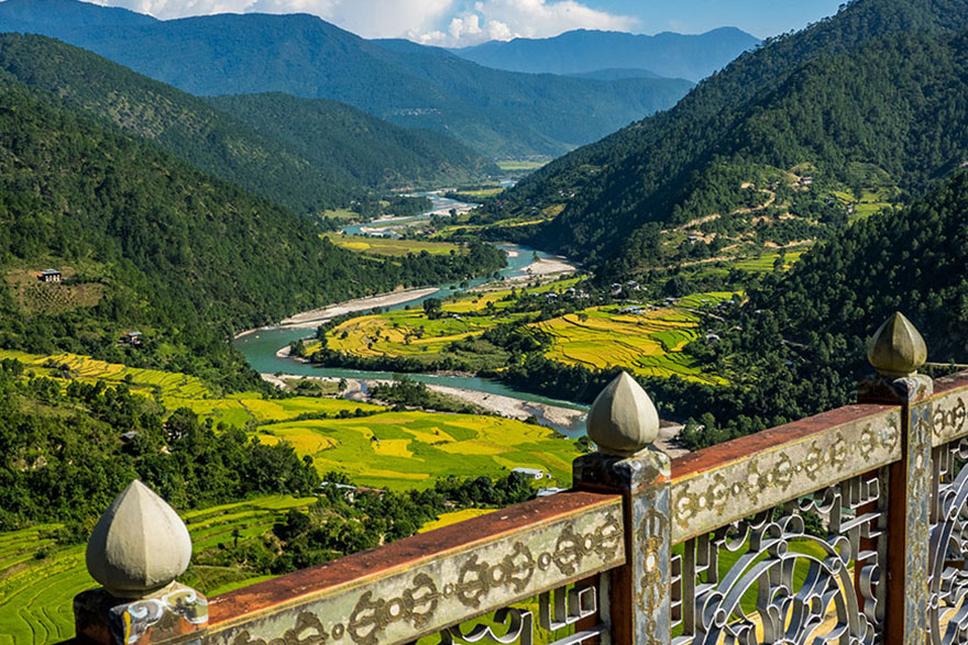 Landkarte von Bhutan