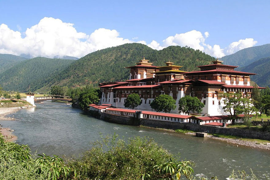 Landkarte von Bhutan
